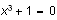 $x^{3}+1=0$