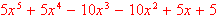 $5x^{5}+5x^{4}-10x^{3}-10x^{2}+5x+5$