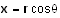 $x=r\cos \theta $