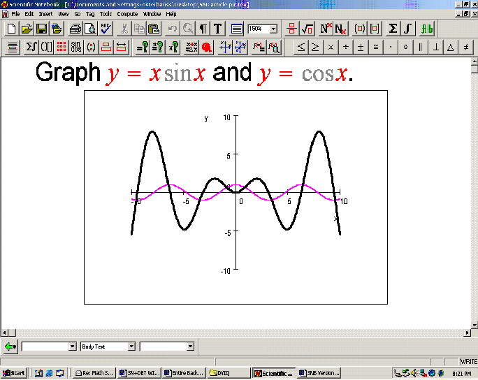 Sample Scientific Notebook graph