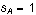 $s_{A}=1$