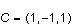 $C=(1,-1,1)$